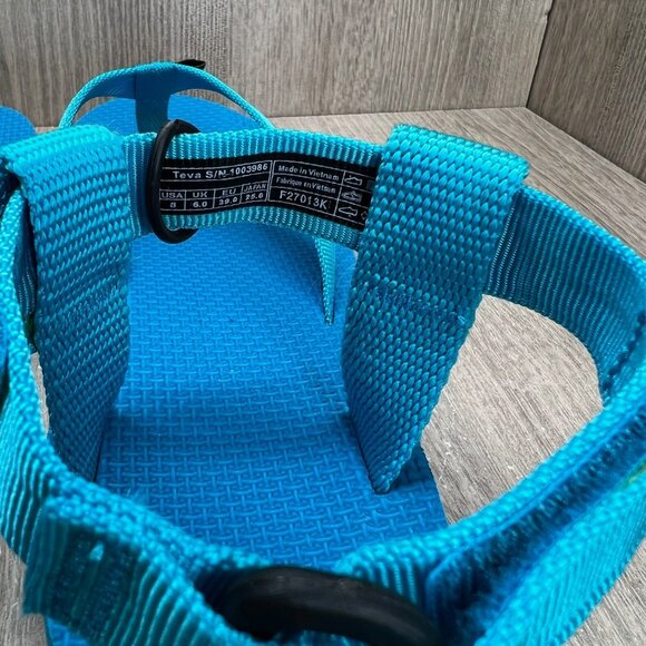 Teva Original Universal Sandals Size 8 Adjustable Strap Flat Thong Blue 1003986 - Picture 9 of 10
